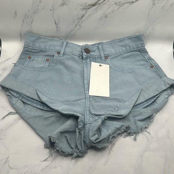 Mustard Seed Pants - Micro Shorts Size Small Light Blue NWT Mustard Seed